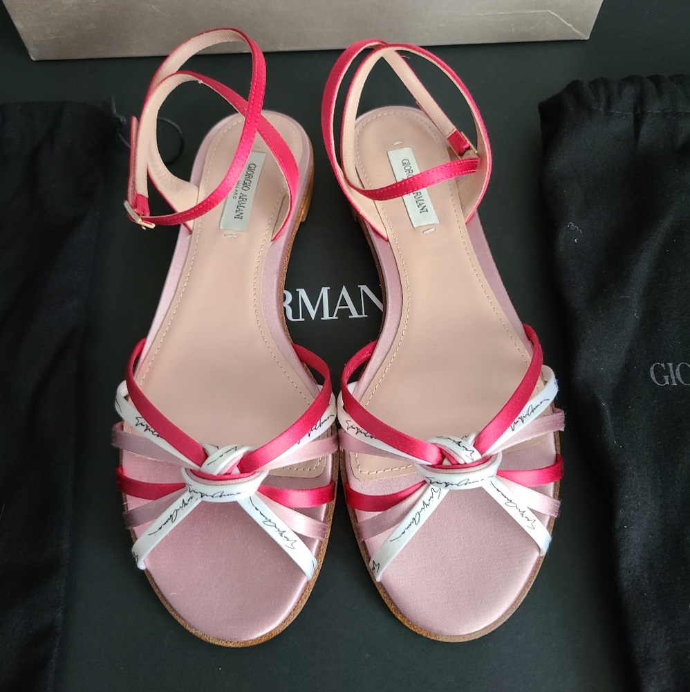 Giorgio Armani Women's Satin Strap Sandals